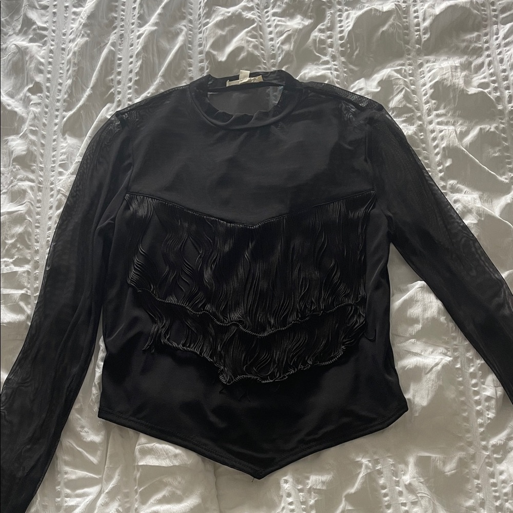 Altar'd State Black Layered Blouse